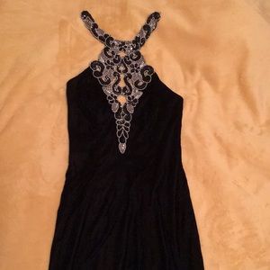 Zum Zum velvet halter top dress with beautiful bead & sequin neckline